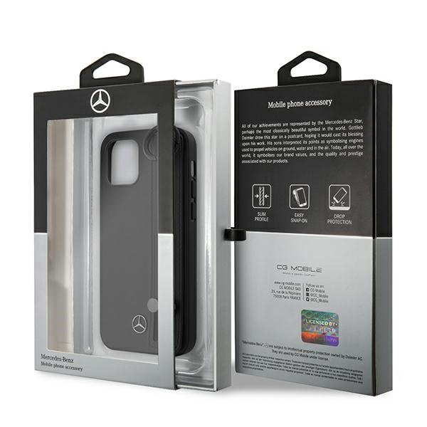Mercedes MEHCP12SLSSBK iPhone 12 mini 5,4&quot; czarny/black hardcase Strap Line