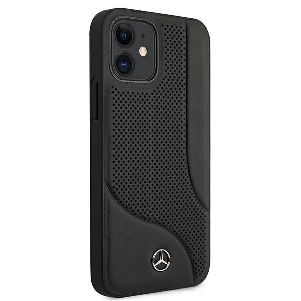Mercedes MEHCP12SCDOBK iPhone 12 mini5,4&quot; czarny/black hardcase Leather Perforated Area