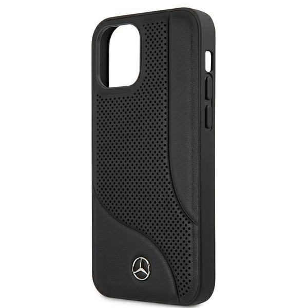 Mercedes MEHCP12SCDOBK iPhone 12 mini5,4&quot; czarny/black hardcase Leather Perforated Area