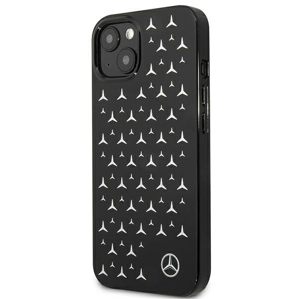 Mercedes MEHCP13MESPBK iPhone 13 / 14 / 15 6.1&quot; czarny/black hardcase Silver Stars Pattern