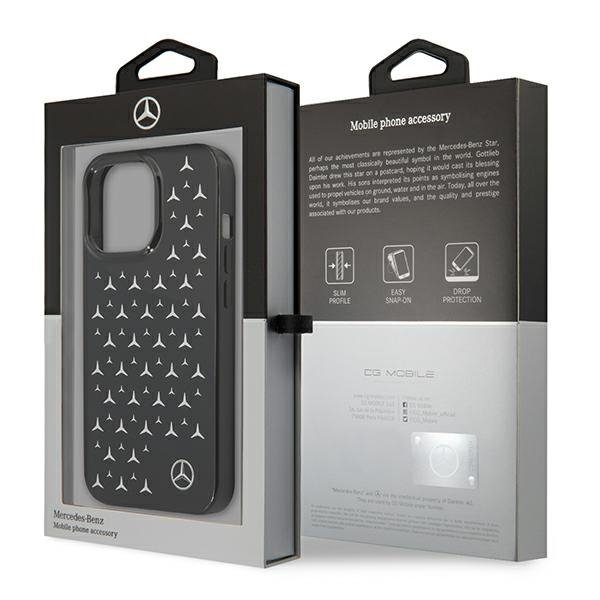 Mercedes MEHCP13LESPBK iPhone 13Pro / 13 6,1&quot; czarny/black hardcase Silver Stars Pattern