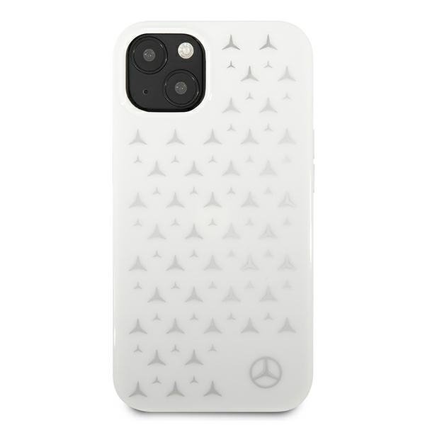 Mercedes MEHCP13SESPWH iPhone 13 mini 5,4&quot; biały/white hardcase Silver Stars Pattern