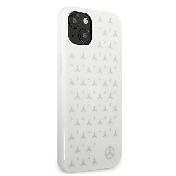 Mercedes MEHCP13SESPWH iPhone 13 mini 5,4&quot; biały/white hardcase Silver Stars Pattern