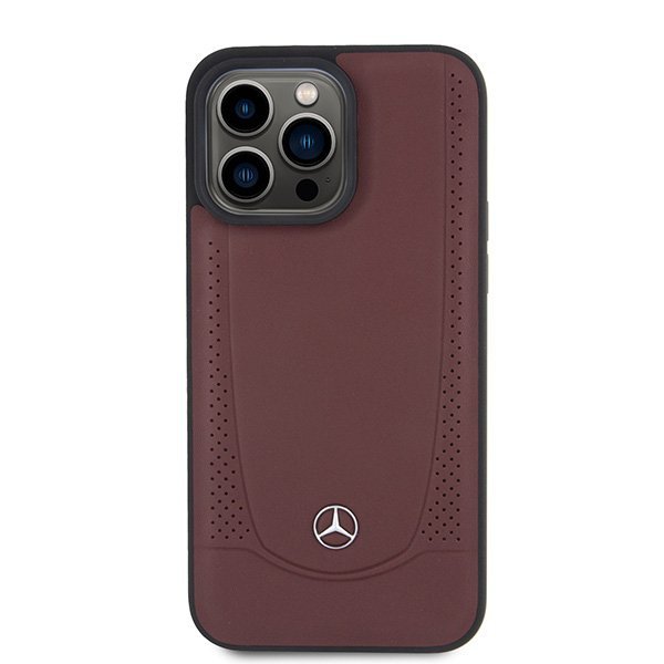 Mercedes MEHCP15LARMRE iPhone 15 Pro 6.1&quot; czerwony/red hardcase Leather Urban Bengale