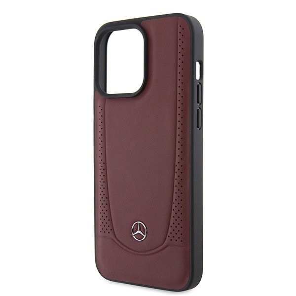 Mercedes MEHCP15LARMRE iPhone 15 Pro 6.1&quot; czerwony/red hardcase Leather Urban Bengale