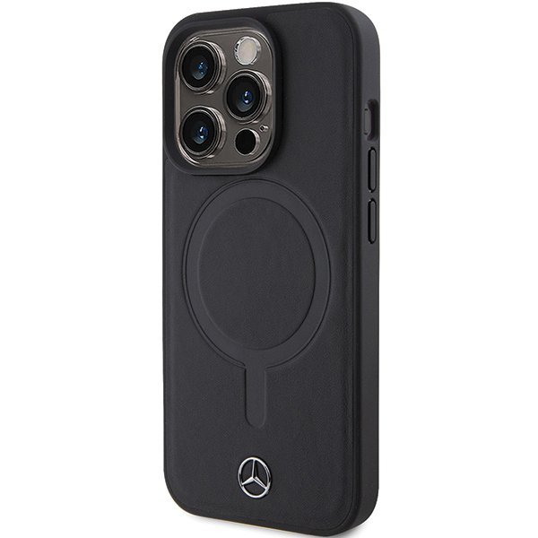Mercedes MEHMP15X23RCMK iPhone 15 Pro Max 6.7&quot; czarny/black hardcase Smooth Leather MagSafe
