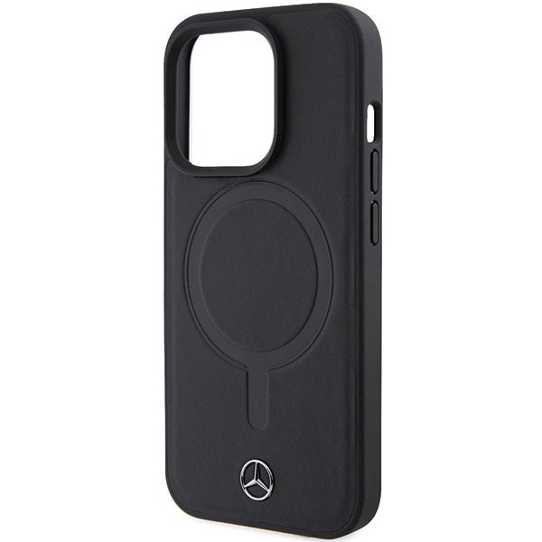 Mercedes MEHMP15X23RCMK iPhone 15 Pro Max 6.7&quot; czarny/black hardcase Smooth Leather MagSafe