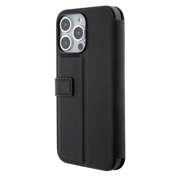 Mercedes MEBKP15L8ROLK iPhone 15 Pro 6.1&quot; czarny/black bookcase Leather Wave Patern
