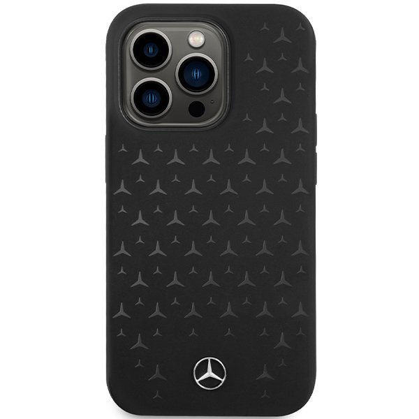 Mercedes MEHMP15LSIPBK iPhone 15 Pro 6.1&quot; czarny/black hardcase Silicone Stars Pattern MagSafe