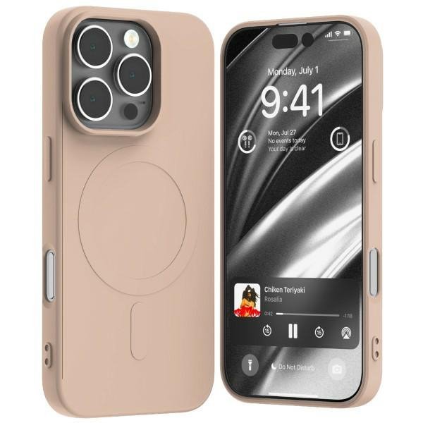 Mercury MagSafe Semi-Silicone iPhone 16Pro 6,3&quot; różowo-piaskowy /pink sand
