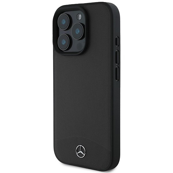 Mercedes MEHMP16X23RBARK iPhone 16 Pro Max 6.9&quot; czarny/black hardcase Textured And Plain Leather MagSafe