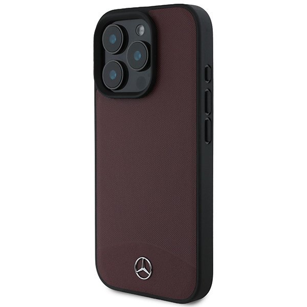 Mercedes MEHMP16L23RBARR iPhone16 Pro 6.3&quot; czerwony/red hardcase Textured And Plain Leather MagSafe
