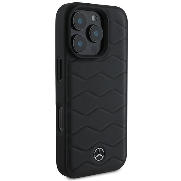 Mercedes MEHCP16L23RWRSK iPhone 16 Pro6.3&quot; czarny/black hardcase MB Waves Leather