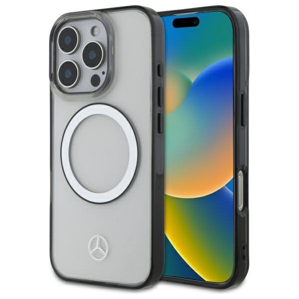 Mercedes MEHMP16L23HUOKC iPhone 16 Pro   6.3&quot; transparent hardcase Printed logo MagSafe