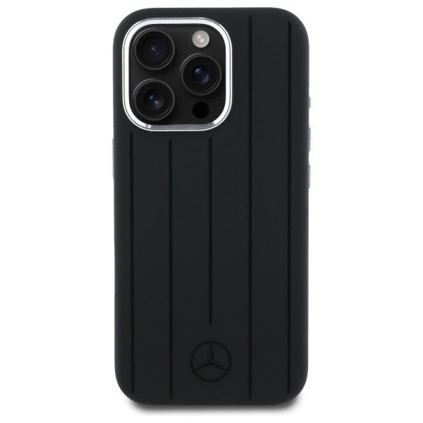 Mercedes MEHMP16X23SUVSK iPhone 16 Pro   Max 6.9&quot; czarny/black hardcase Silicone Vertical Tonal Stripes MagSafe