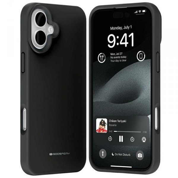 Etui Mercury Pure Magsafe Silicone do    iPhone 16 Plus czarny