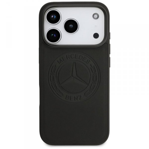 Etui Mercedes Leather Vintage Logo       MagSafe do iPhone 17 Pro czarny