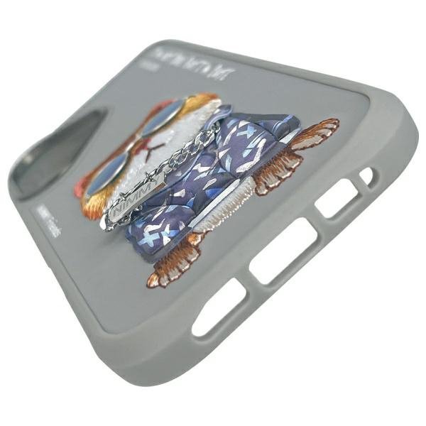 Nimmy etui iPhone 16 6.1&quot; szary/gray     Glasses Cool Cat