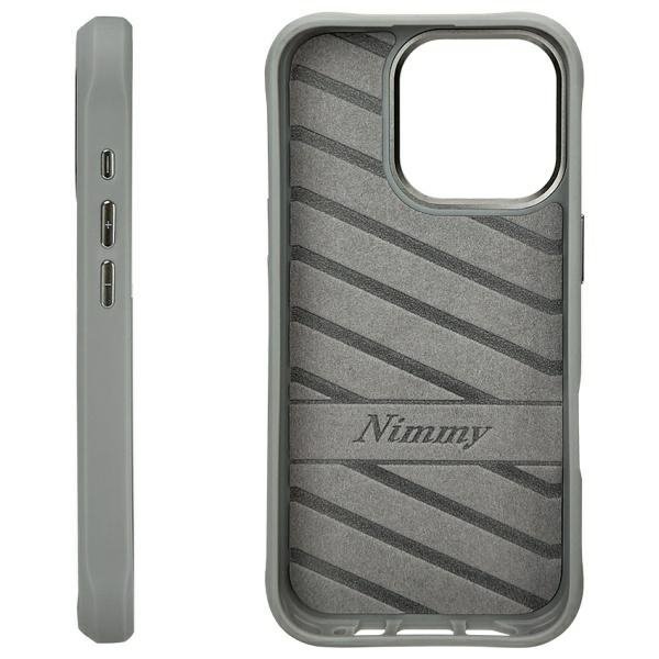 Nimmy etui iPhone 16 Pro 6.3&quot; szary/gray Glasses Cool Cat