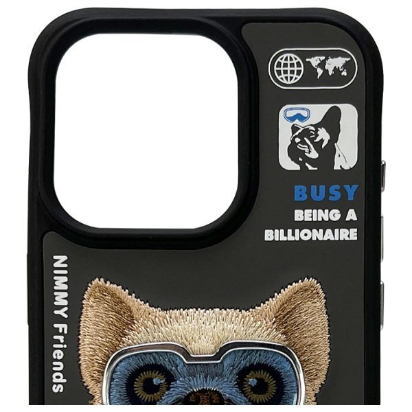 Nimmy etui iPhone 15 Pro Max 6.7&quot;        czarny/black Cool&Cute 2.0 Dog