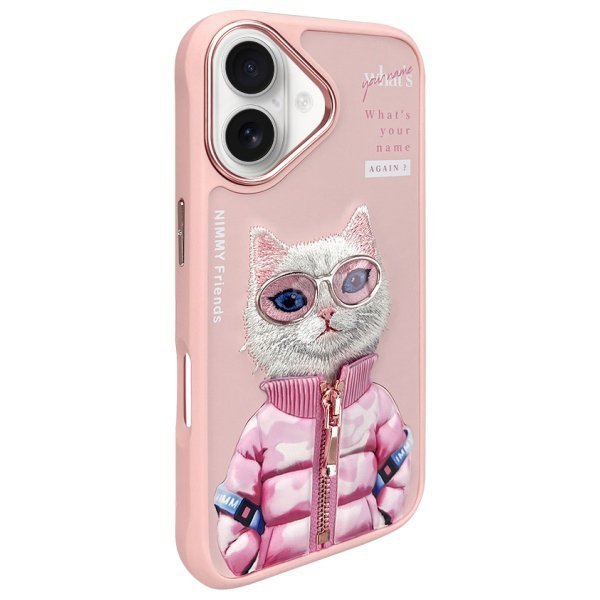 Nimmy etui iPhone 16 6.1&quot; różowy/pink    Cool&Cute 2.0 Cat
