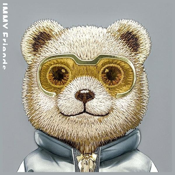 Nimmy etui iPhone 15 6.1" szary/gray     Cool&Cute 2.0 Bear