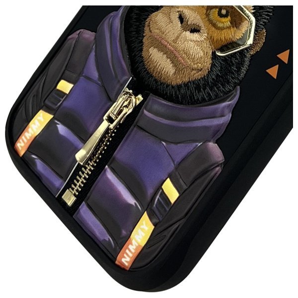 Nimmy etui iPhone 16 Pro 6.3&quot;            czarny/black Cool&Cute 2.0 Monkey