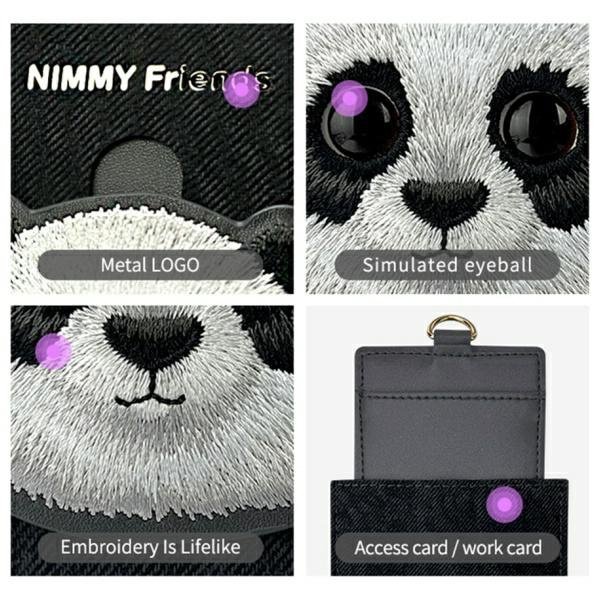 Nimmy portfel na karty czarny/black Big  Eyed Pet 2.0 Cat