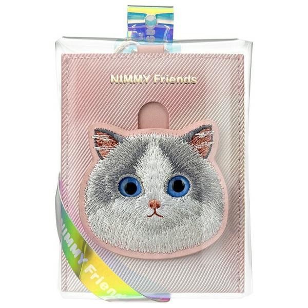 Nimmy portfel na karty różowy/pink Big   Eyed Pet 2.0 Cat