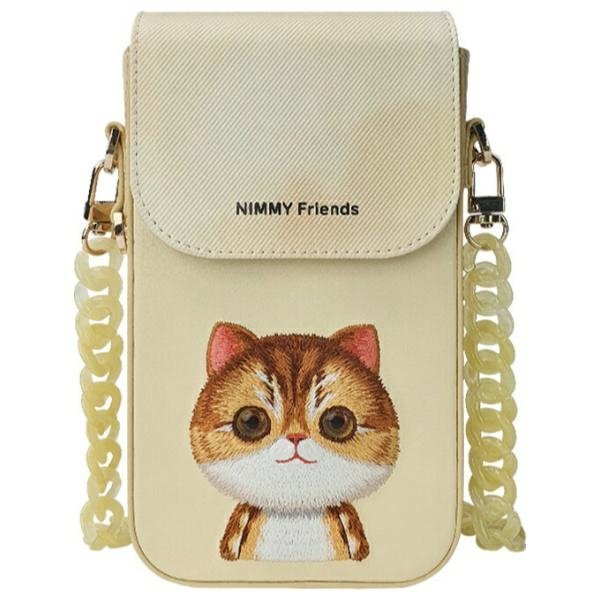 Nimmy torebka na telefon khaki Big Eyed  Pet 2.0 Cat