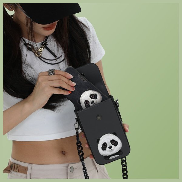 Nimmy torebka na telefon czarny/black    Big Eyed Pet 2.0 Panda