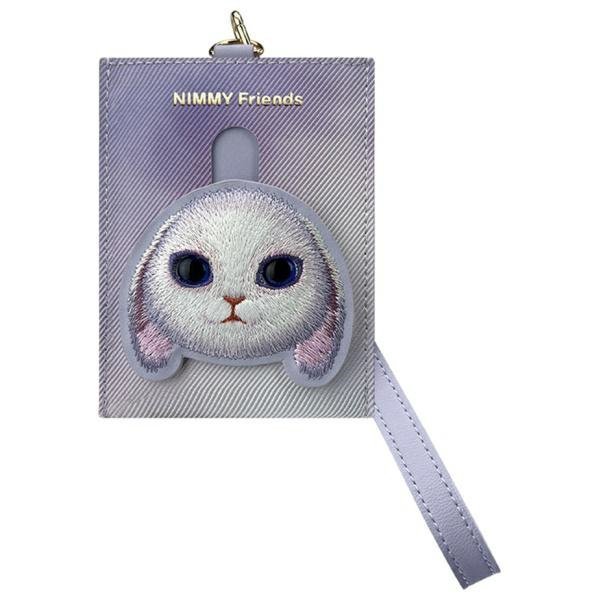 Nimmy Zestaw 3w1 torebka na telefon +    portfel + etui na lokalizator fioletowy/purple Big Eyed Pet 2.0 Rabbit