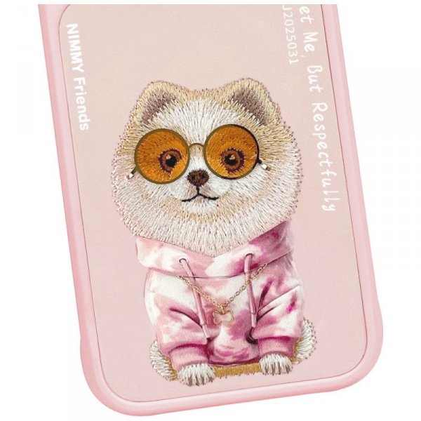 Etui Nimmy Glasses Cool Dog do iPhone 17 Pro Max różowy