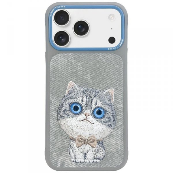 Etui Nimmy Big Eyed Pet 2.0 Cat do       iPhone 17 Pro szary