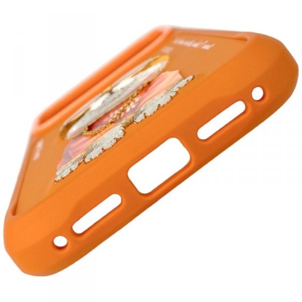 Etui Nimmy Glasses Cool Cat do iPhone 17 Pro Max pomarańczowy