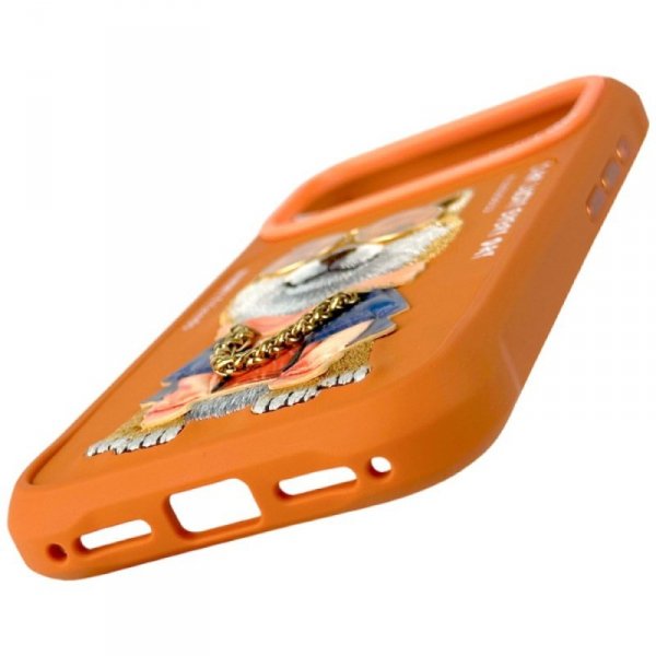 Etui Nimmy Glasses Cool Dog do iPhone 17 Pro Max pomarańczowy