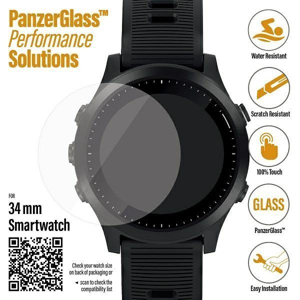 PanzerGlass Galaxy Watch 3 34mmGarmin Forerunner 645/645 Music/Fossil Q Venture  Gen 4/Skagen Falster 2&quot;