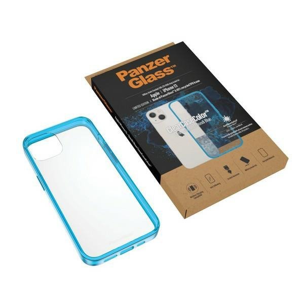 PanzerGlass ClearCase iPhone 13 / 14 / 15 6.1&quot; Antibacterial Military grade Bondi Blue 0331