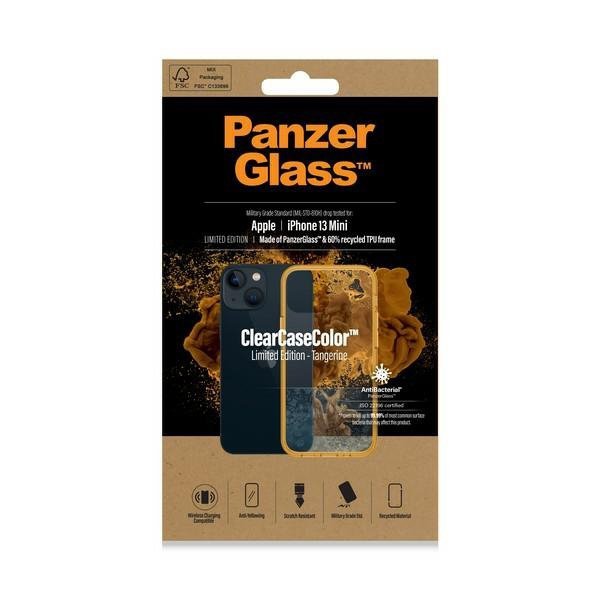 PanzerGlass ClearCase iPhone 13 Mini 5.4&quot; Antibacterial Military grade Tangerine 0328