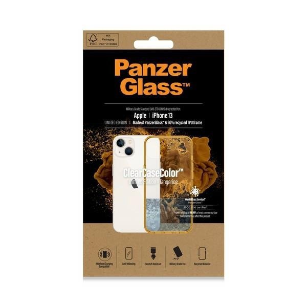 PanzerGlass ClearCase iPhone 13 / 14 /15 6.1&quot; Antibacterial Military grade Tangerine 0333