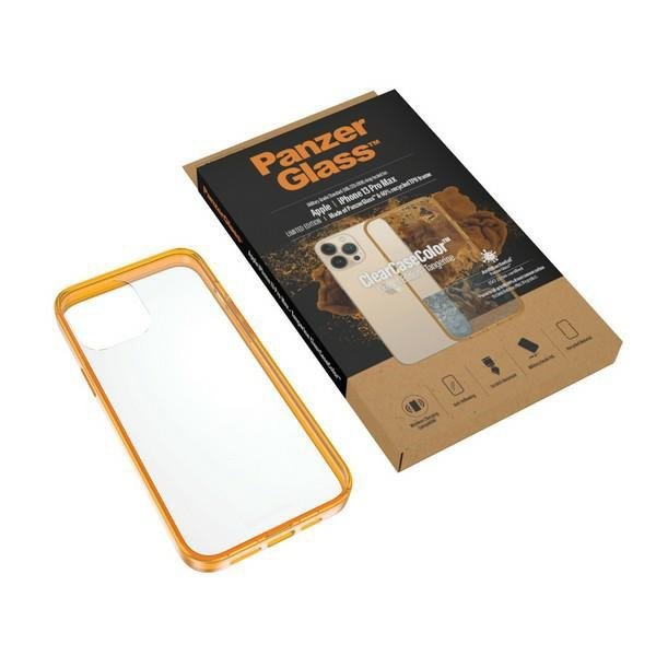 PanzerGlass ClearCase iPhone 13 Pro Max 6.7&quot; Antibacterial Military grade Tangerine 0343