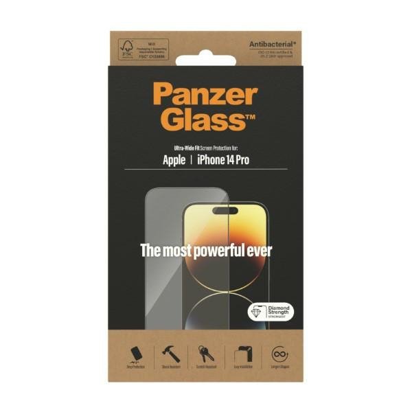 PanzerGlass Ultra-Wide Fit iPhone 14 Pro 6,1&quot; Screen Protection Antibacterial 2772