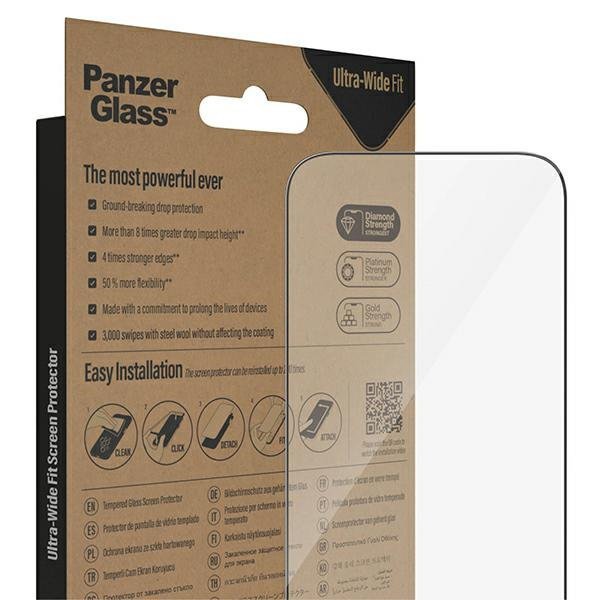PanzerGlass Ultra-Wide Fit iPhone 14 Pro 6,1&quot; Screen Protection Antibacterial Easy Aligner Included 2784