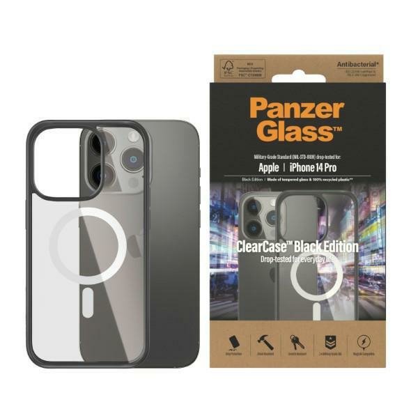 PanzerGlass ClearCase MagSafe iPhone 14 Pro 6,1&quot; Antibacterial czarny/black 0414
