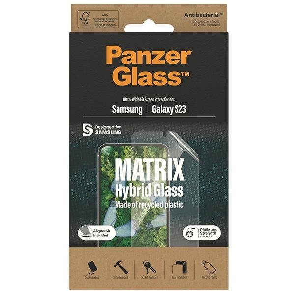 PanzerGlass Matrix Ultra-Wide Fit SamS23 S911 Screen Protection 7318 z pozycjonerem