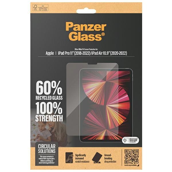 PanzerGlass Ultra-Wide Fit Apple iPadPro 11&quot; 2018-2022/Air 109&quot; 2020-2022 Screen Protection Antibacterial 2847