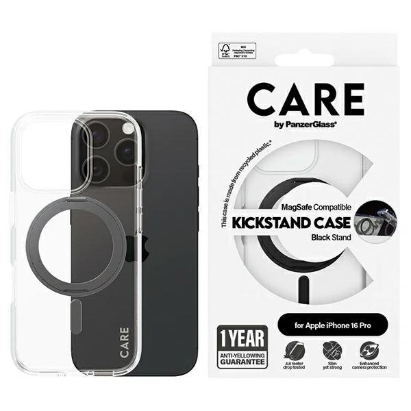 Etui CARE by PanzerGlass Feature         Kickstand Case iPhone 16 Pro 6,3&quot; czarny/black MagSafe 1322