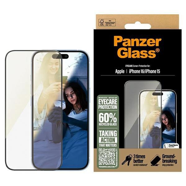 PanzerGlass EyeCare Screen ProtectoriPhone 16 / 15  6.1" Ultra-Wide Fit 2865