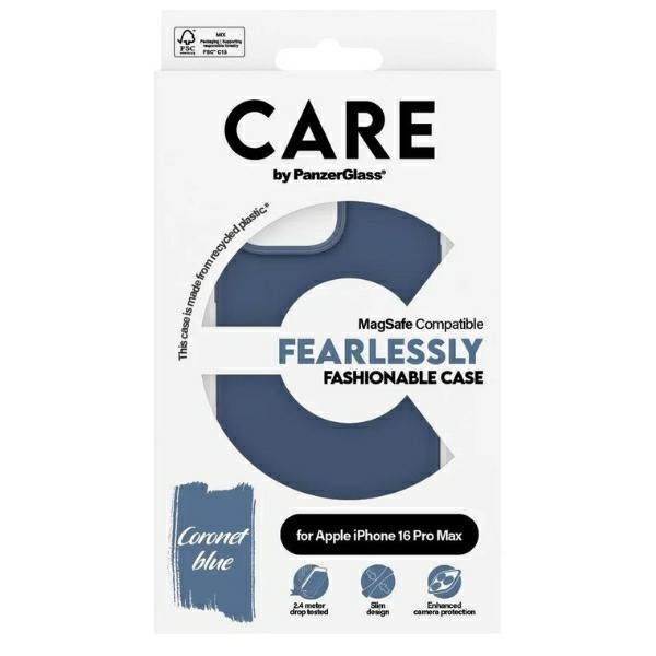 Etui CARE by PanzerGlass Fashion Case    iPhone 16 Pro Max 6.9&quot; niebieski/blue MagSafe 1384
