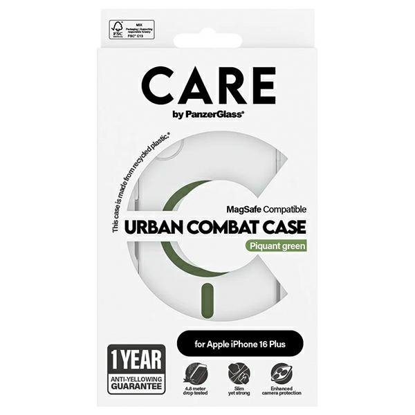 Etui CARE by PanzerGlass Flagship Case   iPhone 16 Plus 6.7&quot; zielony/green MagSafe 1371